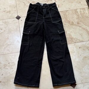 Forever 21 Black Pants with White Details